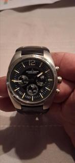 Jacques Lemans heren horloge, Sieraden, Tassen en Uiterlijk, Horloges | Heren, Overige merken, Leer, Staal, Polshorloge