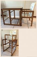 Vintage kinderstoel/ stoel en tafeltje, Gebruikt, Tafel(s) en Stoel(en), Ophalen