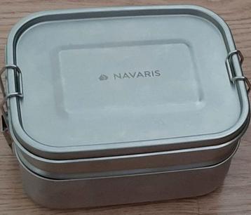 Navaris 3 delige RVS broodtrommel  beschikbaar voor biedingen