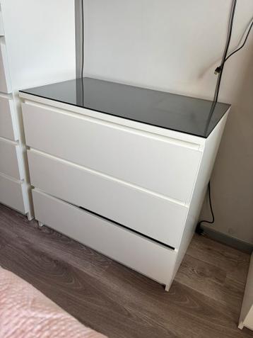 Malm ladekast 3 lades Ikea 80x78cm - afbeelding 2