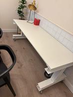 Verrijdbaar bureau wit 2m breed, Huis en Inrichting, Bureaus, Ophalen, Met wielen, Gebruikt, Bureau