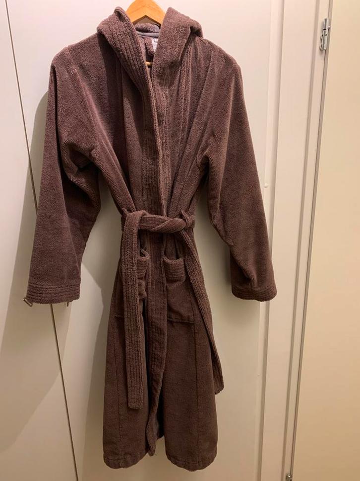 Vandyck ochtendjas paars/taupe Medium, Kleding | Dames, Huispakken, Zo goed als nieuw, Maat 38/40 (M), Paars, Ophalen of Verzenden