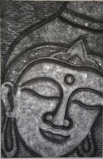 Boeddha Wandpaneel gekocht bij de wereldwinkel ., Antiek en Kunst, Ophalen