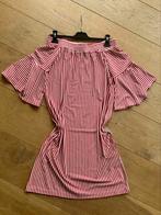RELISH offshoulder jurk rood/wit streepje mt S/M