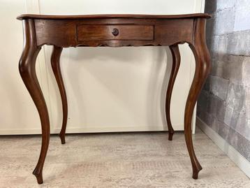 Antieke houten tafel met lade/ console tafel beschikbaar voor biedingen
