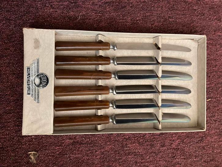 Vintage Messenset, Antiek en Kunst, Antiek | Bestek, Ophalen of Verzenden