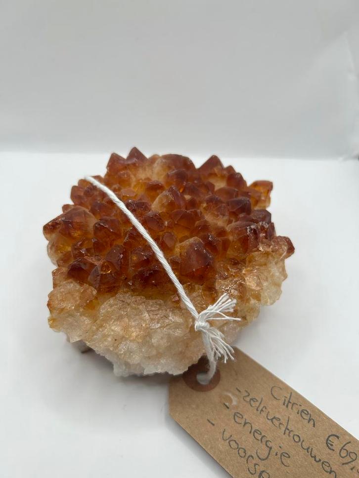 Prachtige Citrien Cluster, Verzamelen, Mineralen en Fossielen, Mineraal, Ophalen of Verzenden
