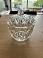 Glazen suikerpotje oud vintage met deksel, Antiek en Kunst, Antiek | Glas en Kristal, Ophalen of Verzenden