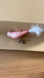 Kerstvogel op knijper rose, Ophalen of Verzenden, Zo goed als nieuw