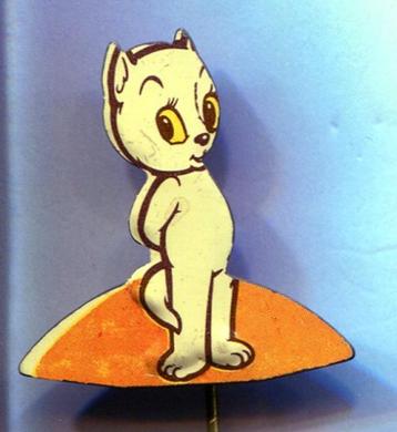 Tom-Poes Maarten Toonder blik stripfiguur speldje( R_054 ) beschikbaar voor biedingen