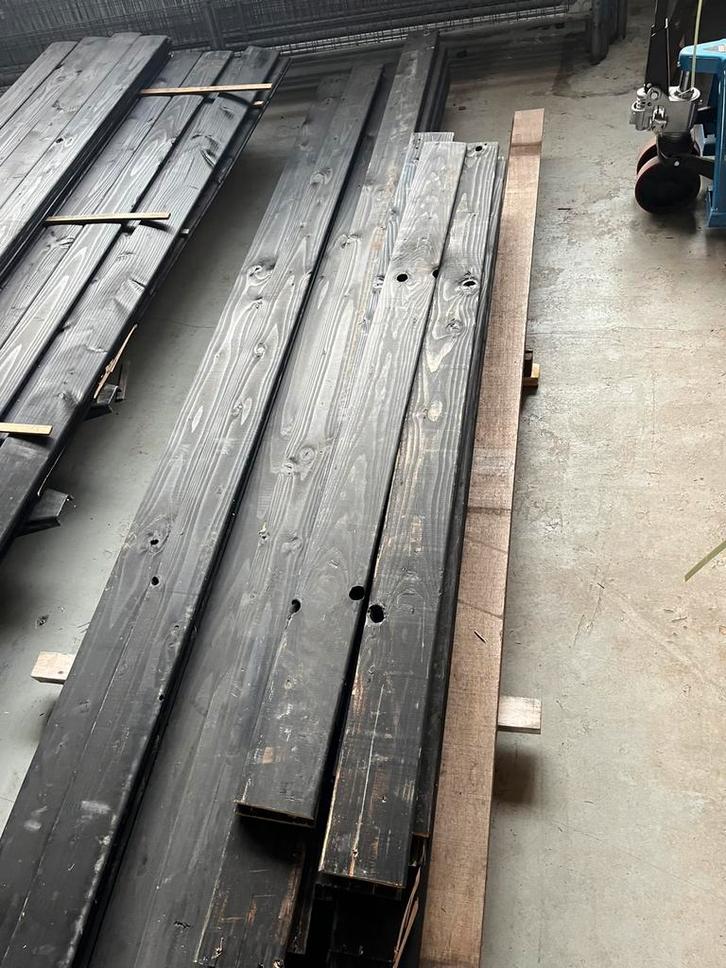 Zwarte douglas schuttingplanken 2x14 restpartij 33m2, Tuin en Terras, Palen, Balken en Planken, Nieuw, Planken, 250 cm of meer
