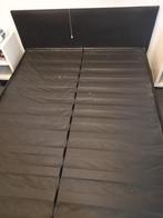 2-persoon boxspring bed, 180 cm, Gebruikt, Stof, Zwart