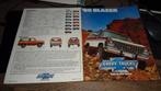 USA Folder  CHEVROLET  BLAZER  1980, Verzenden, Zo goed als nieuw, Chevrolet