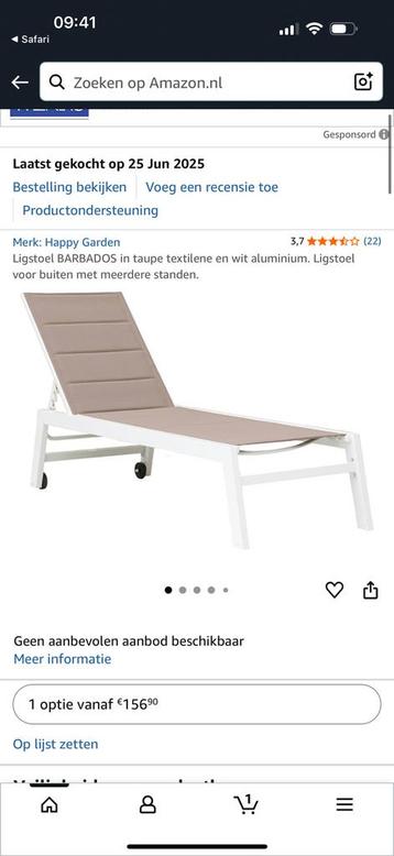 Prachtig NIEUW ligbed Barbados van happy garden  beschikbaar voor biedingen