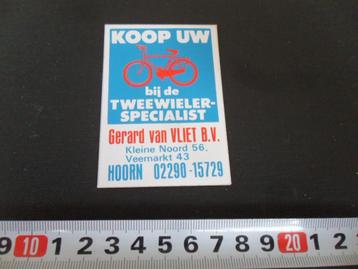 sticker Hoorn Gerard van Vliet bv tweewielerspecialist Fiets beschikbaar voor biedingen