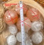 6 X Witte seleniet bol 12 seleniet staven zie foto's, Ophalen of Verzenden