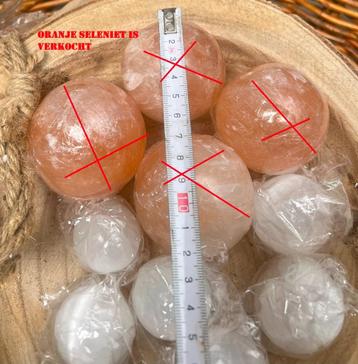 6 X Witte seleniet bol 12 seleniet staven zie foto's beschikbaar voor biedingen