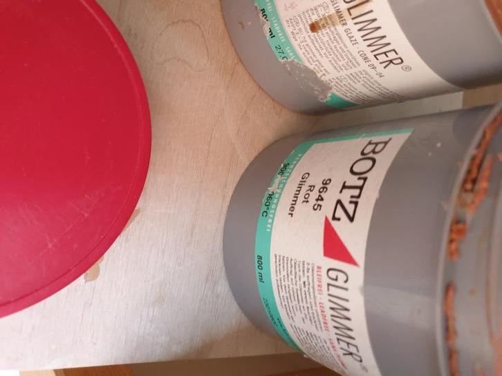 4 potten glimmers 800 ml potten, Hobby en Vrije tijd, Pottenbakken, Zo goed als nieuw, Ophalen