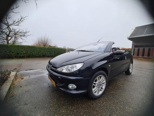 Peugeot 206 1.6 16V CC 2003 Zwart, Auto's, Peugeot, Particulier, Benzine, D, Cabriolet, Handgeschakeld, Origineel Nederlands, Zwart