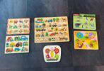 Diverse houten puzzels, Kinderen en Baby's, Speelgoed | Kinderpuzzels, Gebruikt, Ophalen of Verzenden, 6 maanden tot 2 jaar