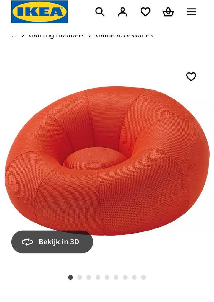 Gamingstoel/poef, Huis en Inrichting, Zitzakken, Zo goed als nieuw, Ophalen of Verzenden