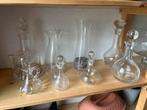 8 Glazen Karaffen en Flessen Collectie retro vintage, Ophalen of Verzenden
