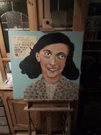 Anne Frank Schilderij - Acryl op Canvas 70x70 cm, Antiek en Kunst, Ophalen of Verzenden