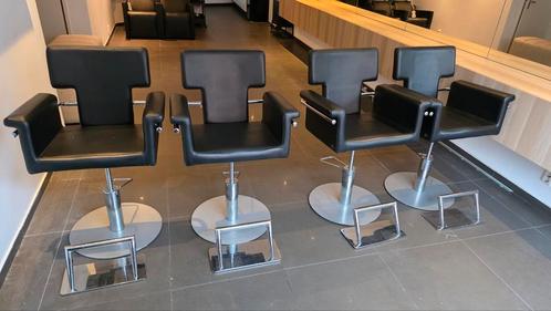 Kappersstoelen met voetpomp 5x, Huis en Inrichting, Stoelen, Gebruikt, Ophalen