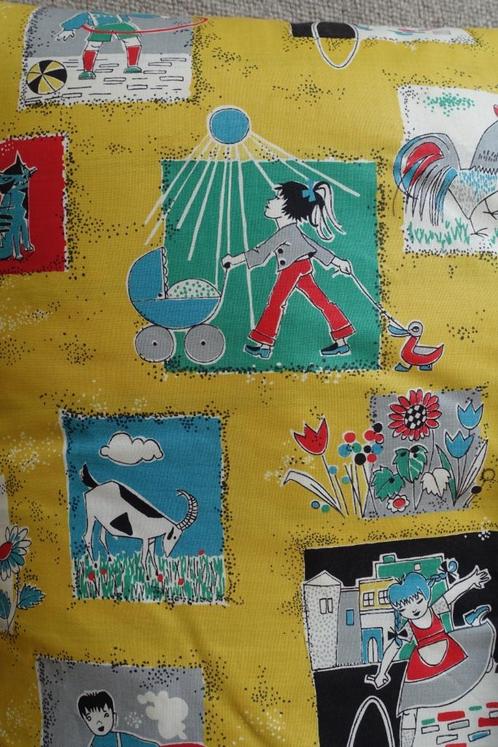 Retro kussen katoen stof matras unieke lange zitzak 120x50, Huis en Inrichting, Woonaccessoires | Kussens, Zo goed als nieuw, Rechthoekig