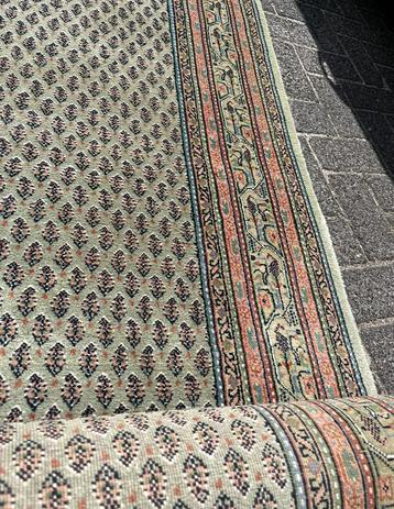 Sarough Mir wol Tapijt - Roze & Groen - 2.45x1.68m beschikbaar voor biedingen
