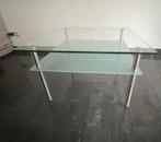 Glazen bijzettafel - Stijlvol en modern, Huis en Inrichting, Gebruikt, 50 tot 100 cm, Vierkant, Glas