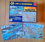 Jan van Haasteren, 2x1000, Elfstedentocht en Nieuwjaarsduik., Ophalen of Verzenden, 500 t/m 1500 stukjes, Legpuzzel, Zo goed als nieuw