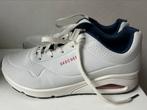Skechers SN 73690 sneakers wit/blauw-rood - maat 40, Ophalen of Verzenden, Gedragen, Blauw, Sneakers of Gympen