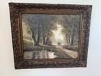 Antiek Schilderij Verheul - Boslandschap, Ophalen