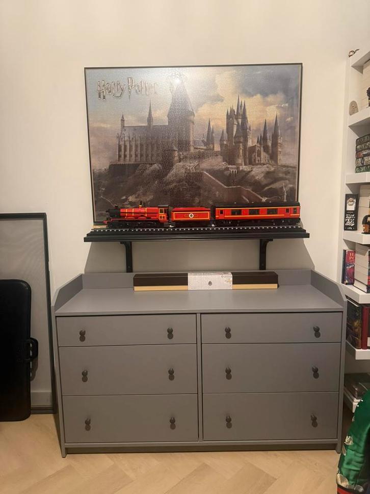 IKEA HAUGA ladekast grijs weinig gebruikt!, Huis en Inrichting, Kasten | Kledingkasten, Zo goed als nieuw, 100 tot 150 cm, 50 tot 100 cm