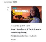 Kaartje Pearl Jozefzoon, Tickets en Kaartjes, Eén persoon, November