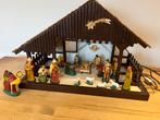 Vintage Kerststal met figuren van gips, Antiek en Kunst, Ophalen