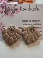 Handgemaakte polymeer klei oorbellen, Overige materialen, Beige, Nieuw, Ophalen of Verzenden