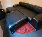 Zwart leren hoekbank - Ikea Kramfors, Huis en Inrichting, Ophalen, 250 tot 300 cm, Gebruikt, Hoekbank