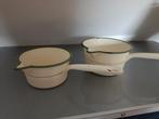 Vintage Emaille Pannetjes Set, Ophalen of Verzenden