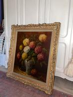 Prachtig groot bloemen schilderij, Antiek en Kunst, Kunst | Schilderijen | Klassiek, Ophalen