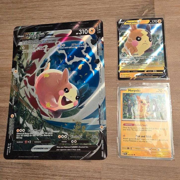 Morpeko pokemon kaarten set, Hobby en Vrije tijd, Verzamelkaartspellen | Pokémon, Meerdere kaarten, Ophalen of Verzenden