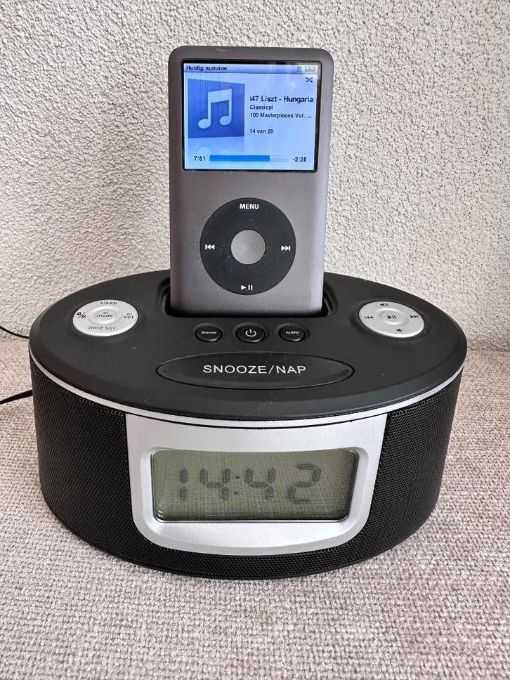 Cresta IPD300 iPod dockingstation/luidsprekers/radio, Audio, Tv en Foto, Mp3-spelers | Apple iPod, Zo goed als nieuw, Classic
