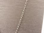 Zilveren jasseron collier met breipendoppen              Z36, Sieraden, Tassen en Uiterlijk, Kettingen, Gebruikt, ., Ophalen of Verzenden