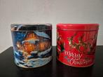 2 Kerstblikken - Bewaar/Decoratie - Doorsnee 22cm, Minder dan 50 cm, Minder dan 50 cm, Ophalen of Verzenden, Zo goed als nieuw