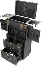 Kapperskoffer kappers koffer nieuw! Met 4 wielen en lades, Ophalen of Verzenden, Nieuw, Zwart