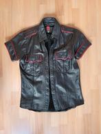 TE KOOP zwart leren RoB Amsterdam shirt,rode bies,maat S/39, Kleding | Heren, Ophalen of Verzenden, Zo goed als nieuw