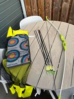 Boogschietset - Boog, pijlen en doelwit, Sport en Fitness, Handboogschieten, Ophalen of Verzenden, Zo goed als nieuw, Recurveboog