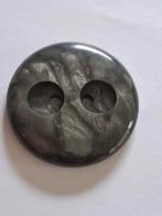 3.vintage 2 zilver/zwart gevlamde knopen. 3,4 cm., Hobby en Vrije tijd, Naaien en Fournituren, Ophalen of Verzenden, Knoop of Knopen