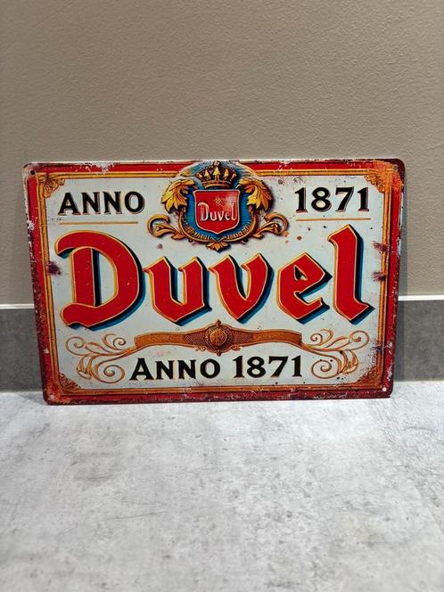 Mancave Bar Café Wanddecoratie metalen bordje Duvel bier, Verzamelen, Merken en Reclamevoorwerpen, Zo goed als nieuw, Reclamebord